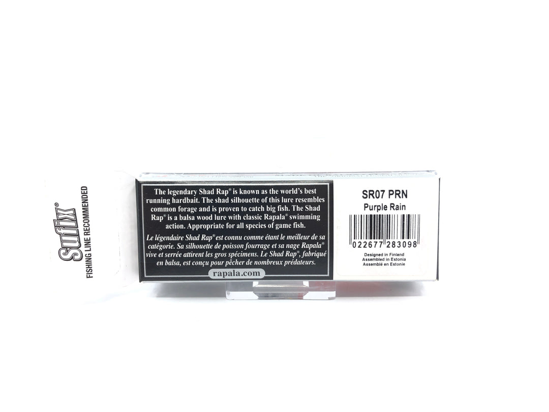 Rapala Shad Rap SR-7 PRN Purple Rain Fleet Farm Exclusive Color New in Box Old Stock