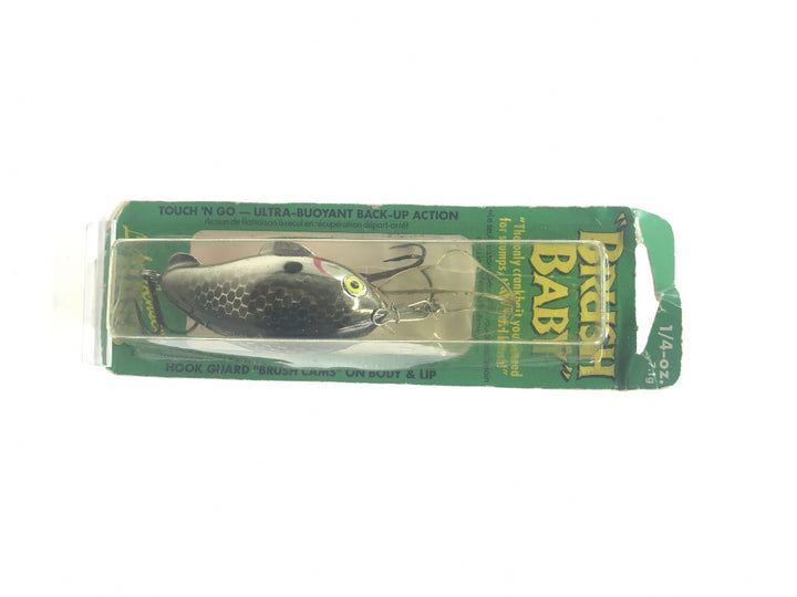 Luhr-Jensen Brush Baby Crank Bait in Black and Silver Scale Color in Package