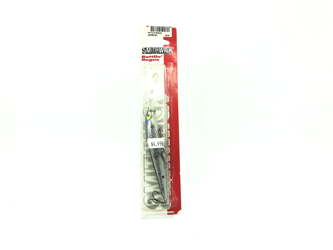 Smithwick Deep Suspending Rattlin' Rogue Silver Black Back Blue Eyes Color New on Card