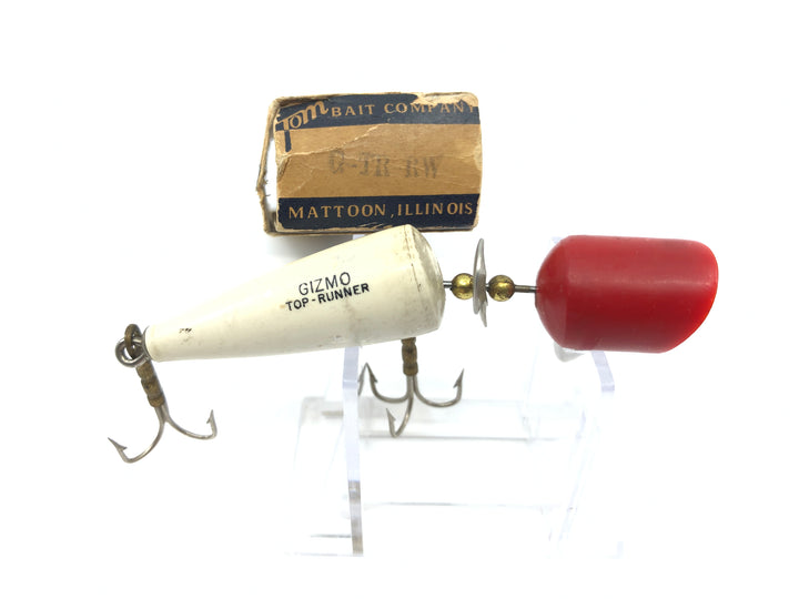 Tom Bait Co Gizmo Lure with Box Red and White