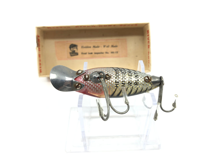 Heddon Midget River Runt 9019 XRS Silver Shore Minnow Color with Box