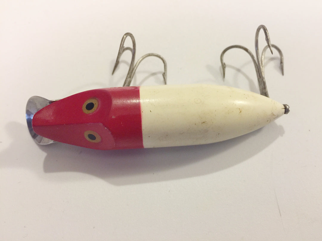 Heddon River Runt Red Head White Body Spook Floater