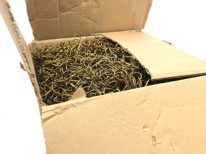 Huge Box of Treble Hooks Rd Bend Bronze Ref 300020-1/0 Qty 1000