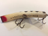 Kautzky Lazy Ike 3 Black Ribs Wooden Lure Metal Diving plate