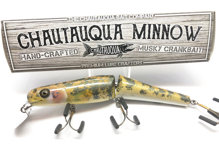 Jointed Chautauqua 8" Minnow Musky Lure Special Order Color "HD Camo Sucker"