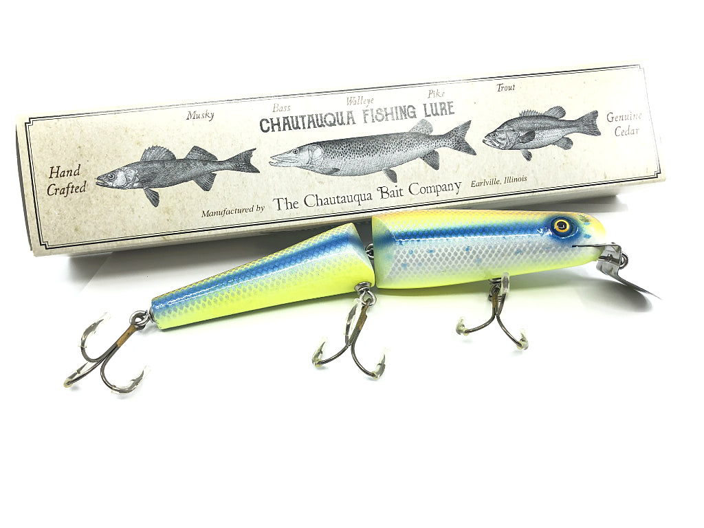 Jointed Chautauqua 8" Minnow Musky Lure Blue Streak 2017 Color