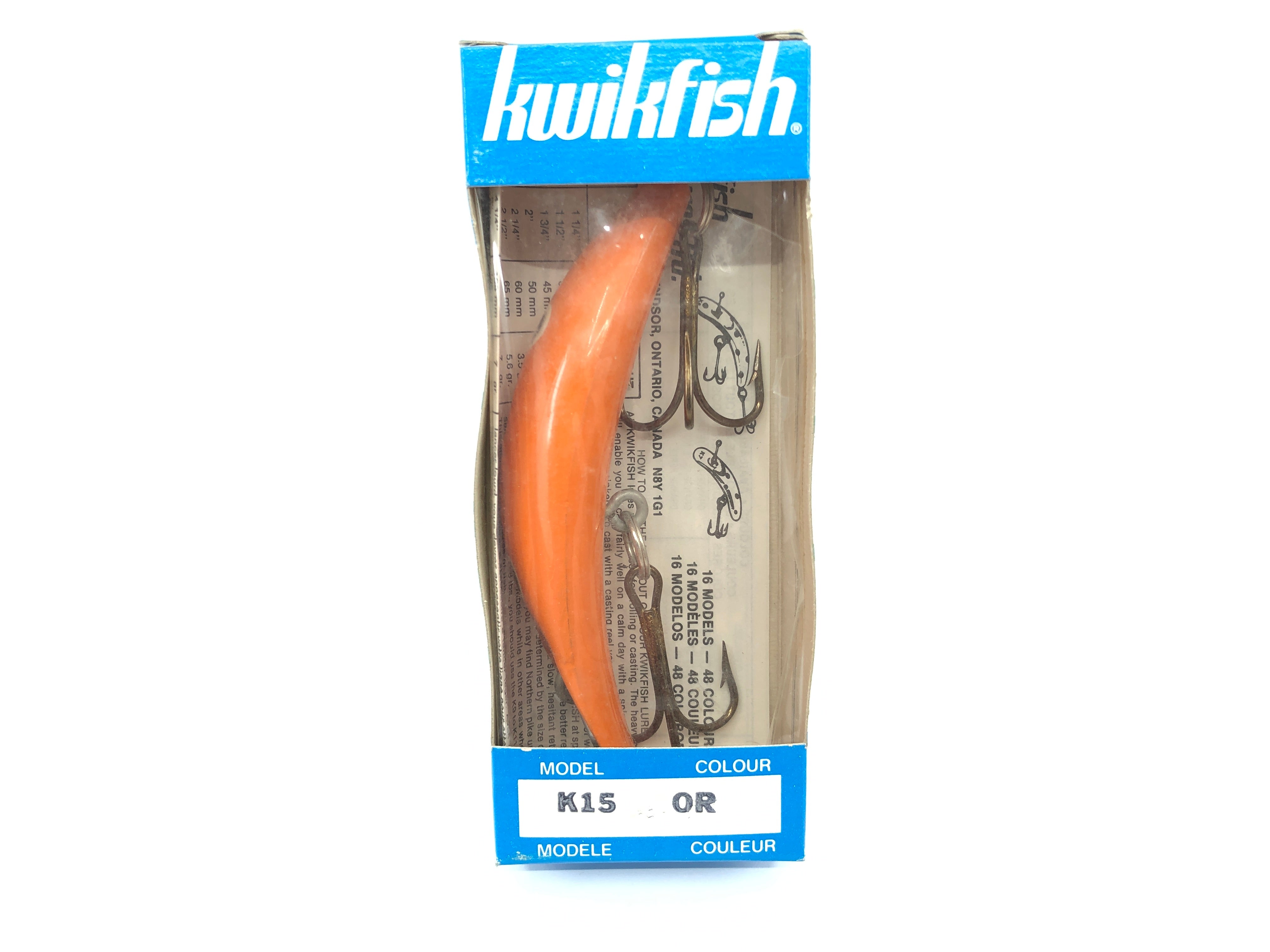 Kwikfish K15 OR Orange Black Spots Color New in Box Old Stock – My Bait ...