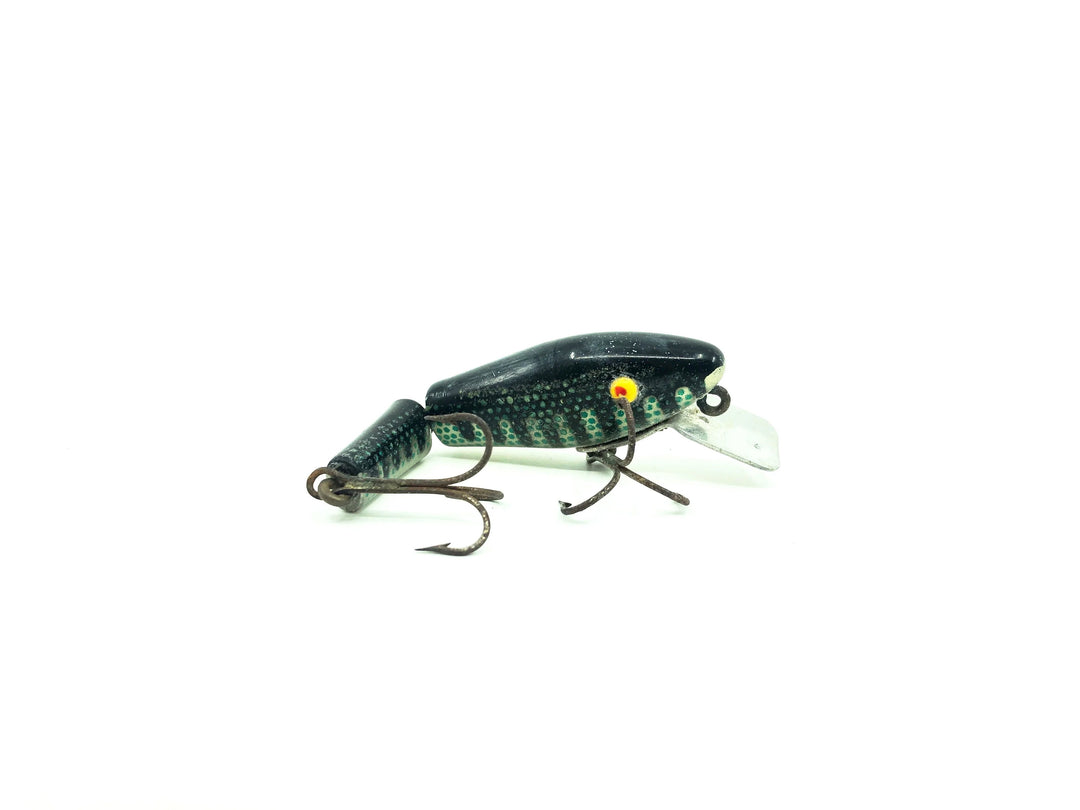 L & S Minnow Bass-Master Model 15, Silver/Black Ribs & Back/Blue Scales, Opaque Eyes