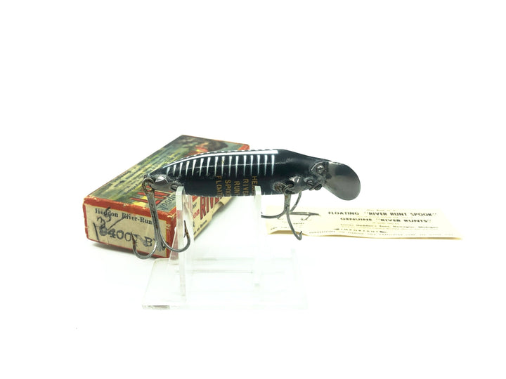 Heddon River Runt Spook Floater 9400-XBW Black Shore Minnow Color with Box