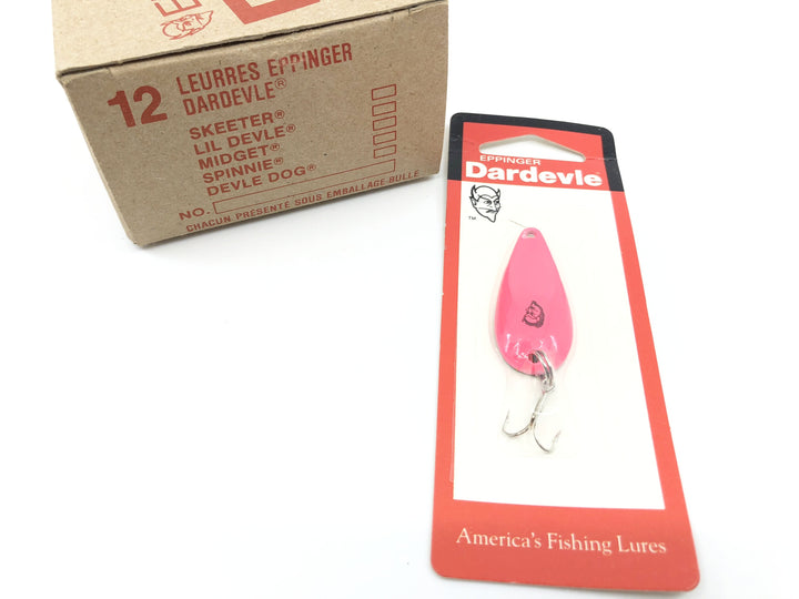 Eppinger Dardevle Dealer Box of 12 Pink Spinnie Lures New on Card