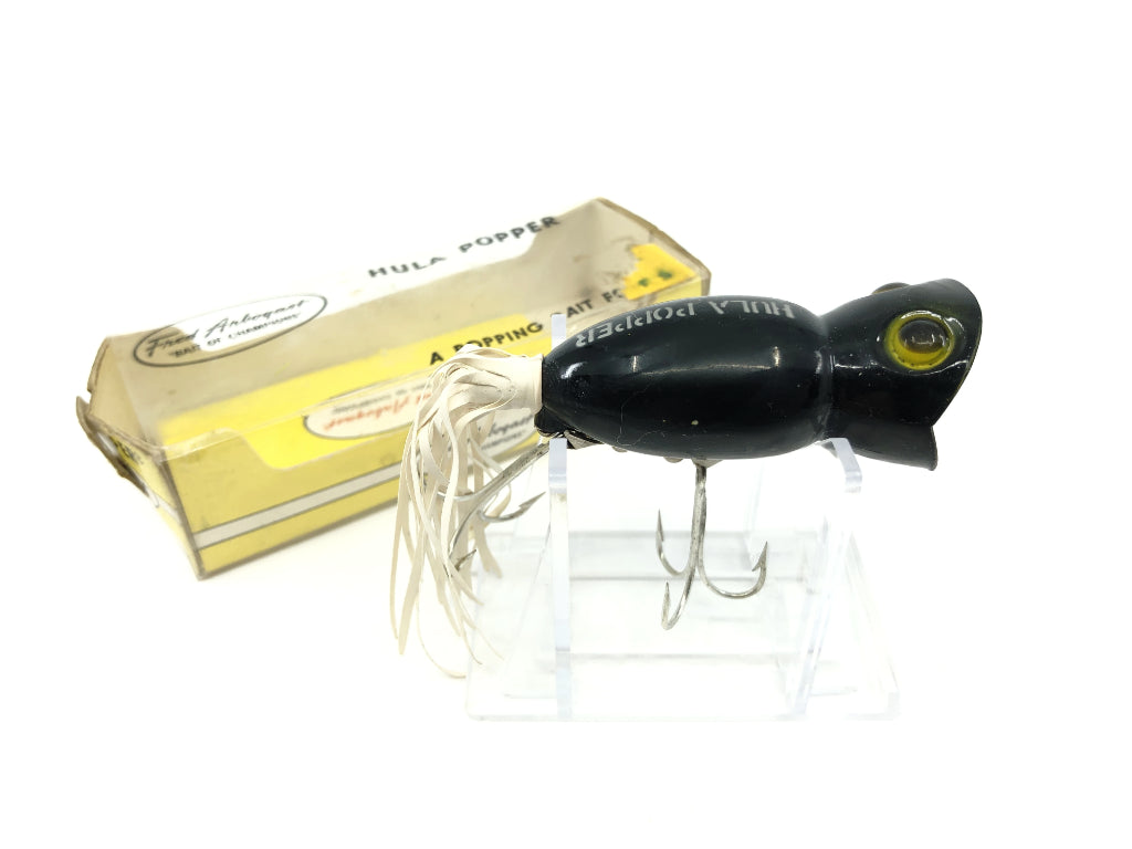 Vintage Arbogast Hula Popper 750 B Black Color with Box