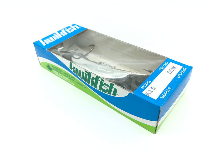 Kwikfish K15 SBW Silver Plated Black and White Stripes Color New in Box Old Stock