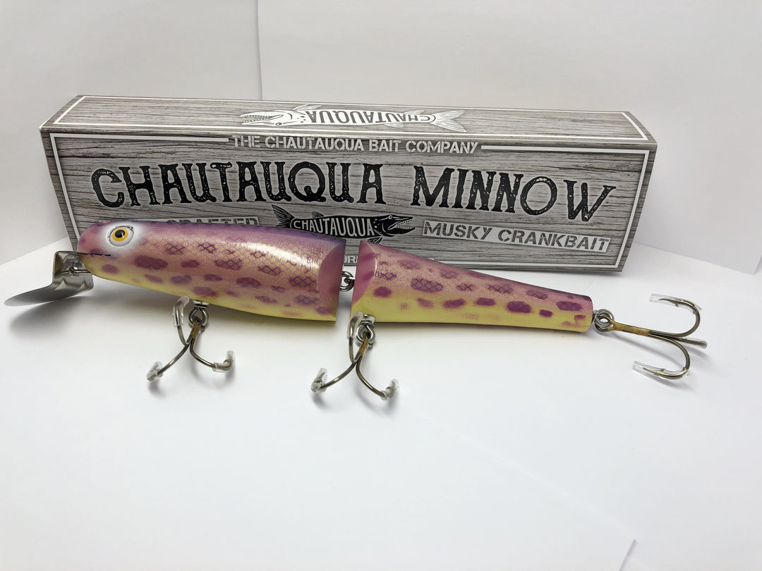 Jointed Chautauqua 8" Minnow Musky Lure Special Order Color "Grape Ape"