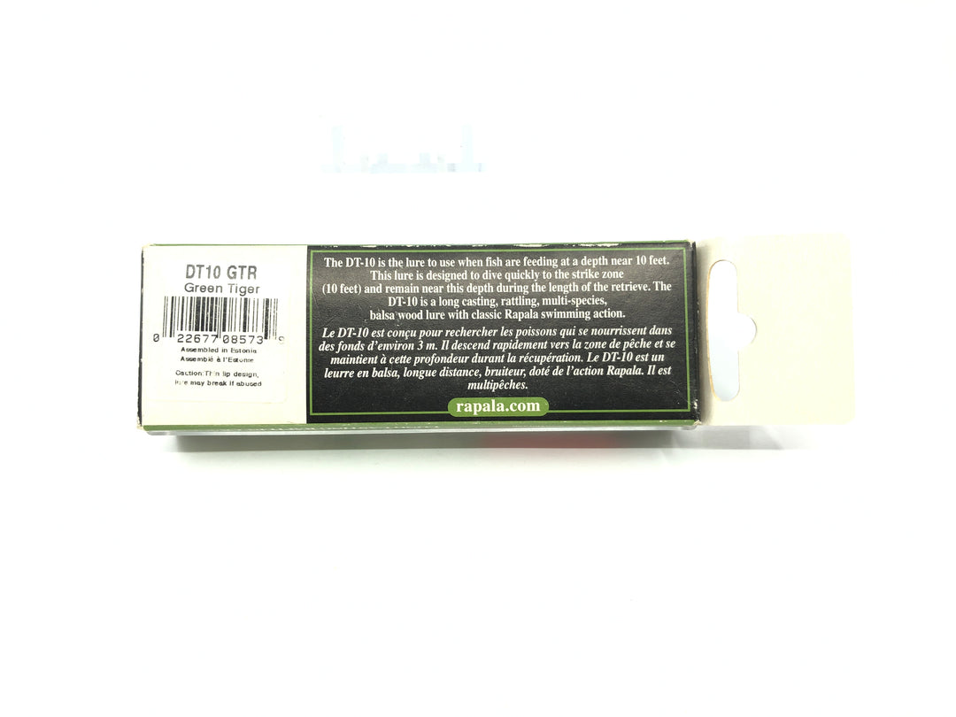 Rapala Dives-To 10 DT-10 GTR Green Tiger Color New in Box Old Stock