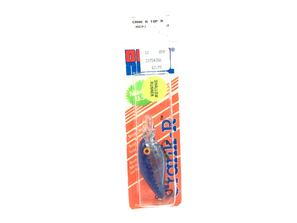 Rebel Crank-R Shallow Runner Transparent Blue Color New on Card Old Stock