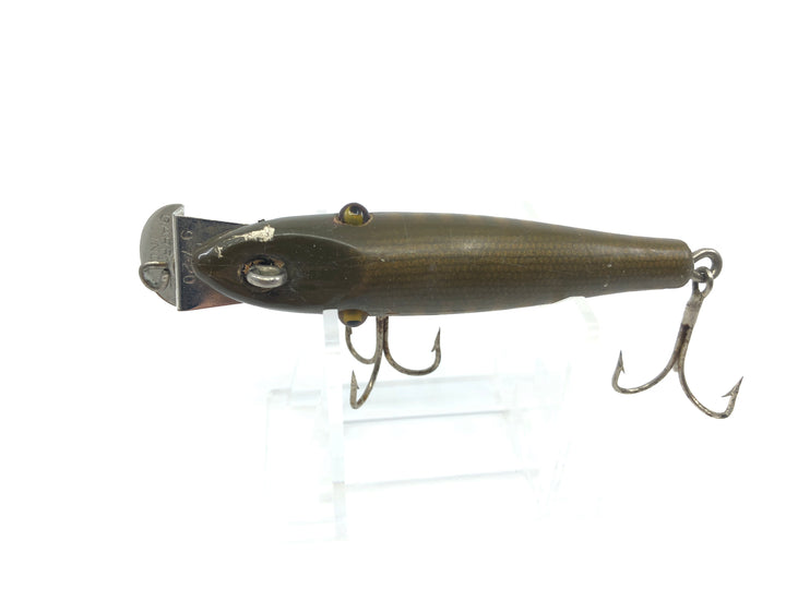 Early Creek Chub 900 Baby Pikie Wooden Lure Glass Eyes Double Line Tie
