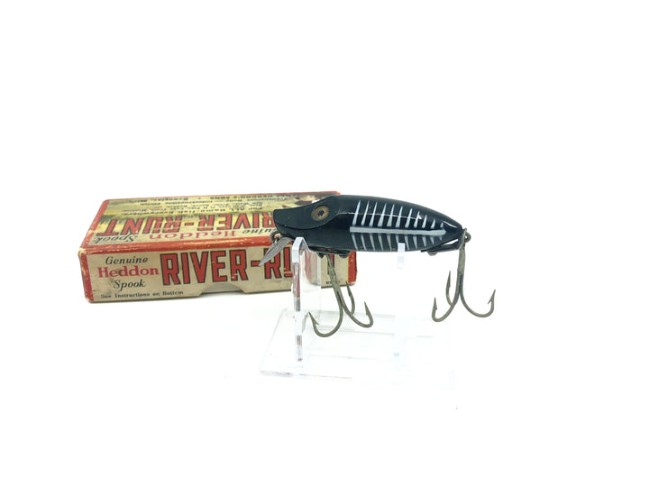 Heddon River Runt Spook Sinker 9110-XBW Black Shore Minnow Color with Early Box