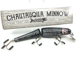 Jointed Chautauqua 8" Minnow Musky Lure Special Order Color "Black Shore"