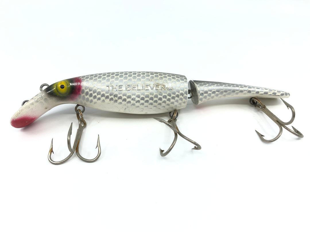 Drifter Tackle The Believer 8" Jointed Musky Lure Color White Scale