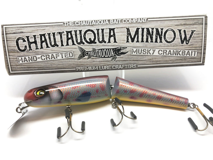 Jointed Chautauqua 8" Minnow Musky Lure Special Order Color "HD Blue Sucker"