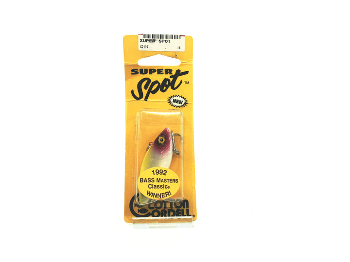 Cotton Cordell Super Spot 1992 Bass Master Edition Red Head Yellow Body Color with Card