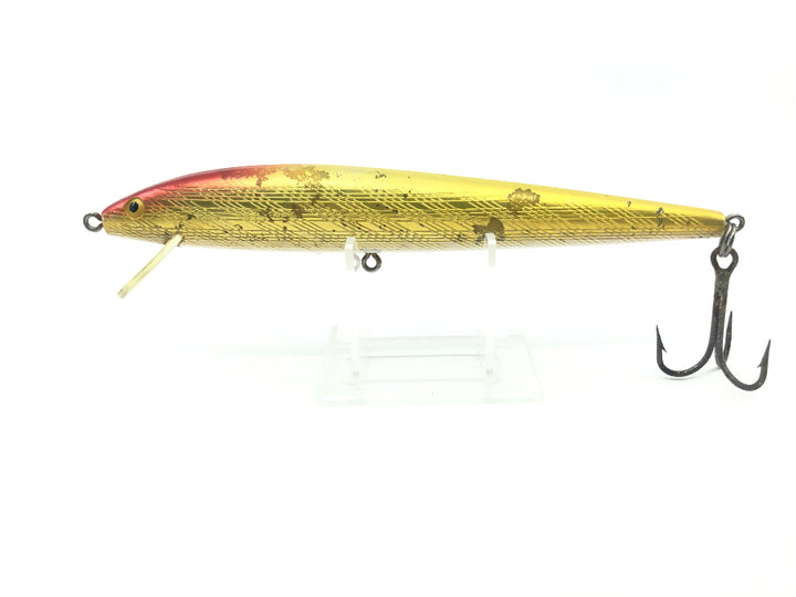 Musky Size Rapala Style Minnow Orange Gold and White