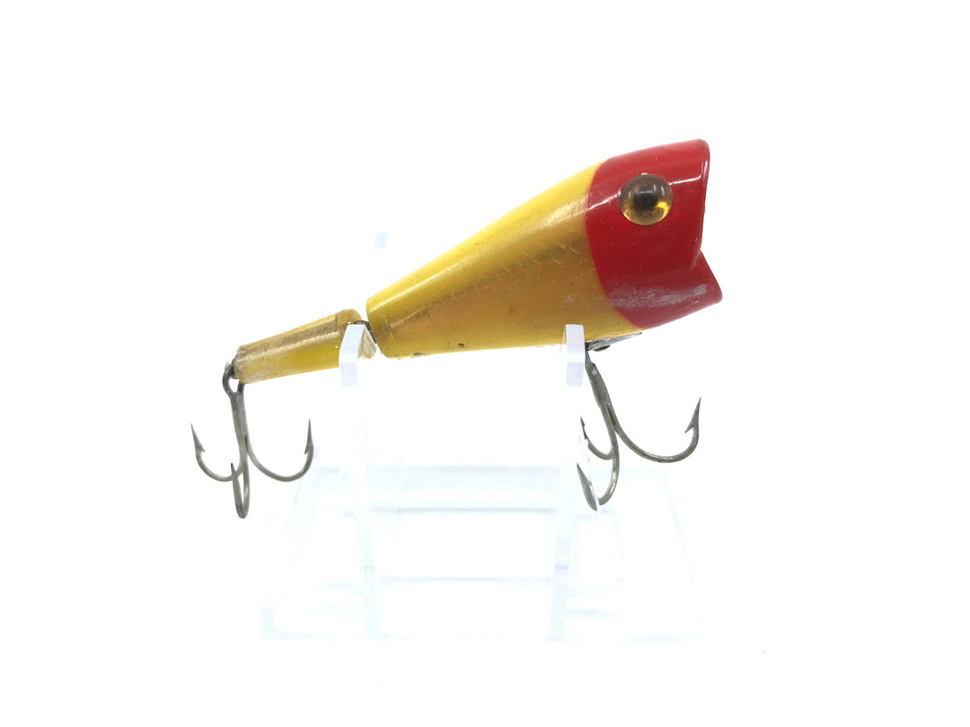 L & S 12M12 Jointed Chugger Lure Red Head and Yellow Body Color