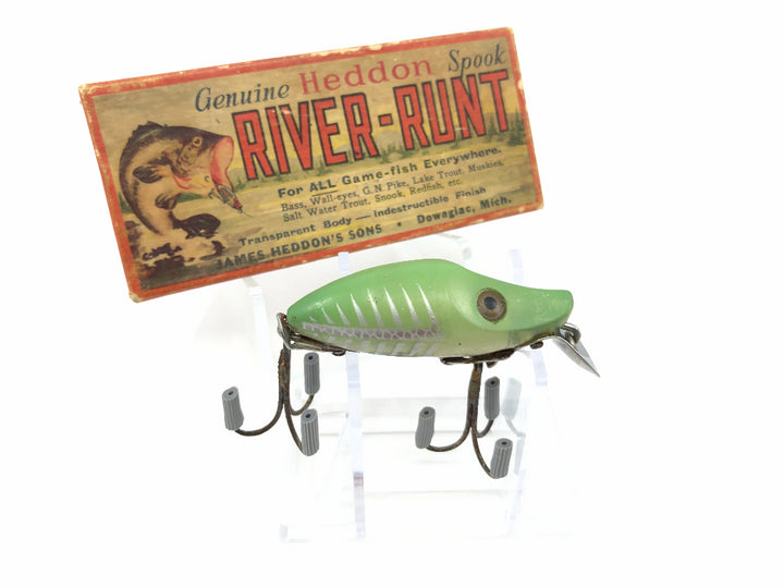 Heddon Midget River Runt 9019 XGF Greenfish Shore Minnow Color with Box