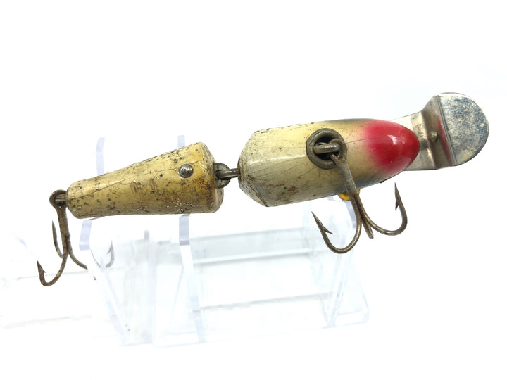 Creek Chub 2700 Baby Jointed Pikie Minnow in Silver Flash Color 2718 Wooden Lure Glass Eyes