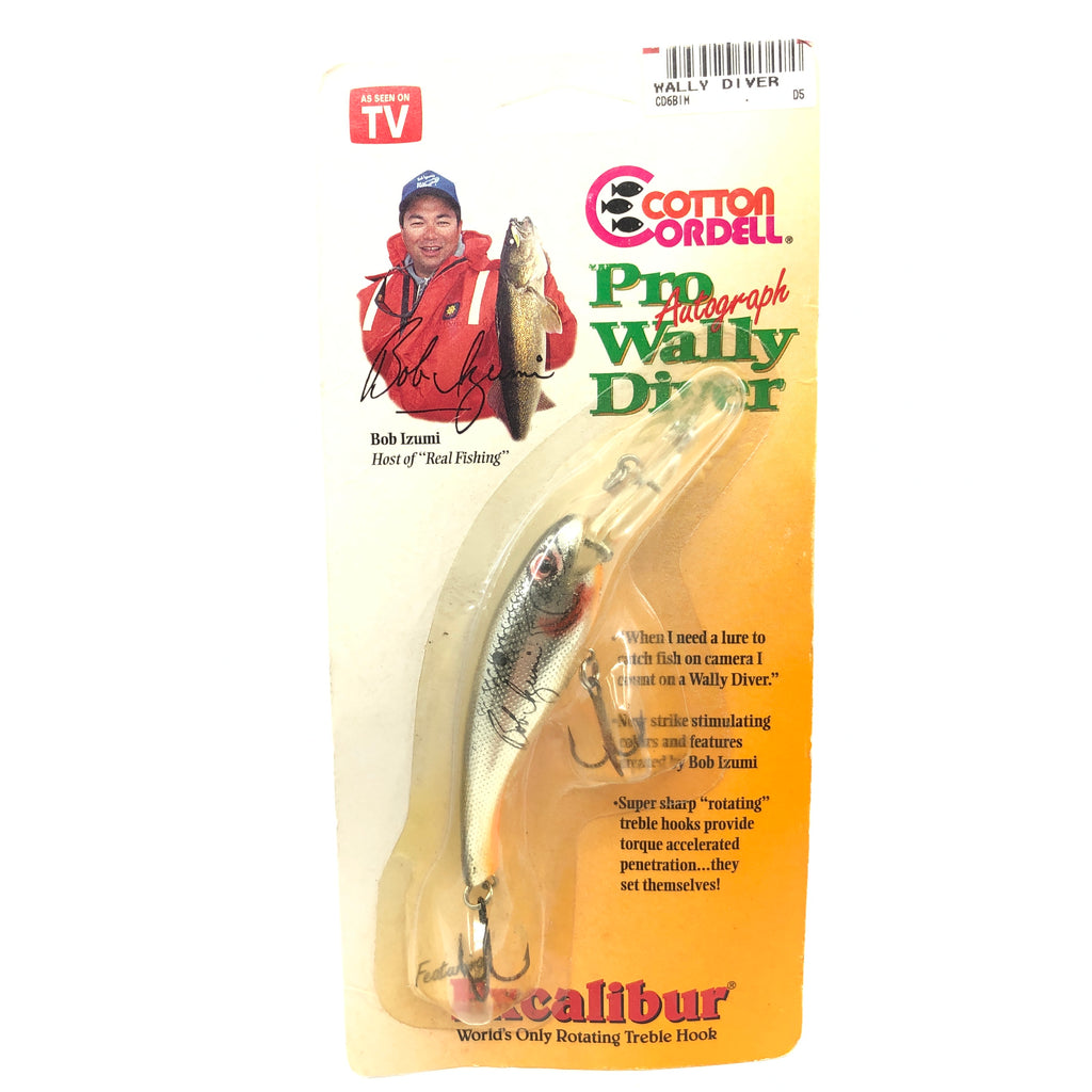 bob izumi fishing lures Cotton Cordell Pro Autographed Bob Izumi Wally Diver Realistic Silver – My  Bait Shop, LLC
