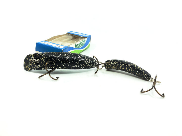 Pre Luhr-Jensen Kwikfish K18J Jointed BS Black/Silver Specks Color New in Box Old Stock