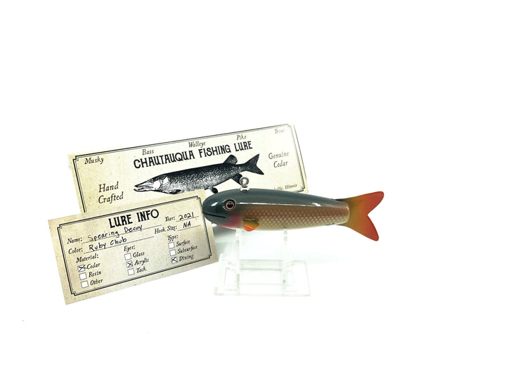 Chautauqua Spearing Decoy Ruby Chub Color with Box