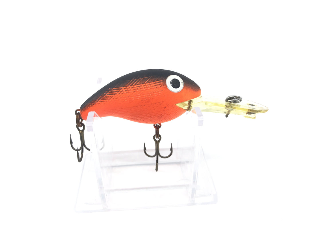 Rebel Crank Bait Deep Diving Fluorescent Orange with Black Back