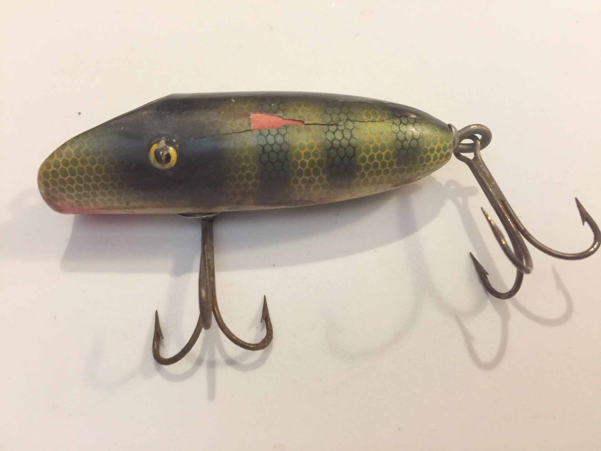Appât De Pêche Vintage South Bend Babe Oreno 972 RW - En Bois, Fabriqué Aux USA