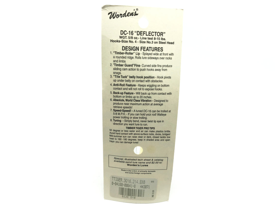 Worden Timber Tiger Deflector DC-16 Color 214 Fire Tiger
