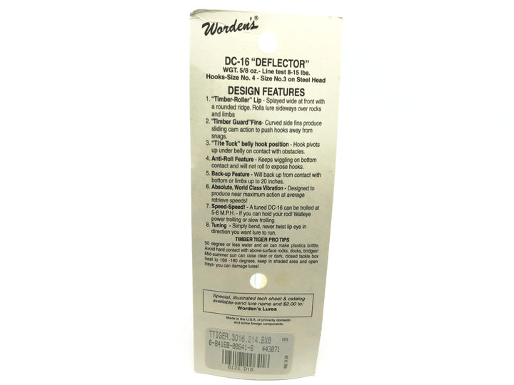 Worden Timber Tiger Deflector DC-16 Color 214 Fire Tiger
