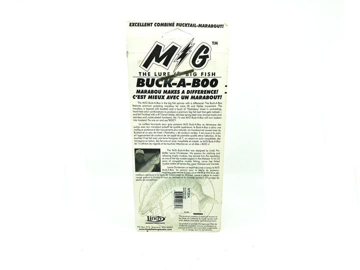 Lindy, M G Buck-A-Boo Musky Bucktail Spinner, Black Color