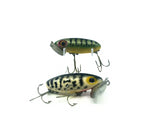 Two Arbogast Jitterbug Perch/Coachdog Colors
