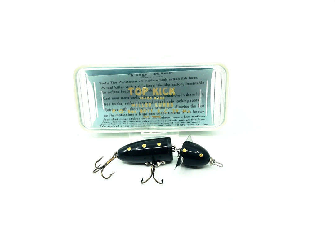 Miller Lures Top Kick with Box and Insert Black Gold Spot