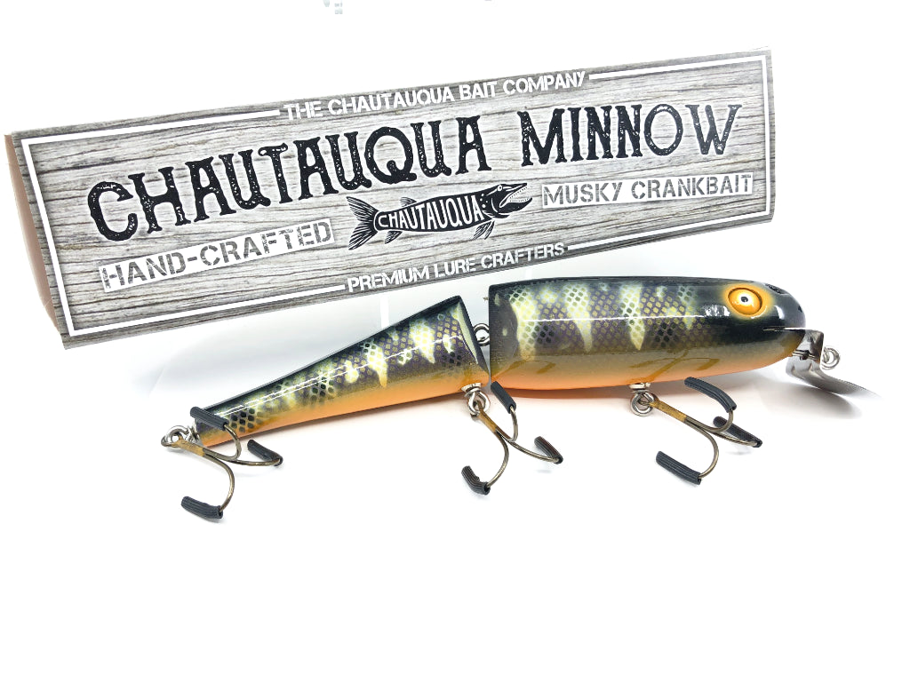 Jointed Chautauqua 8" Minnow Musky Lure Special Order Color "Black Pearl"