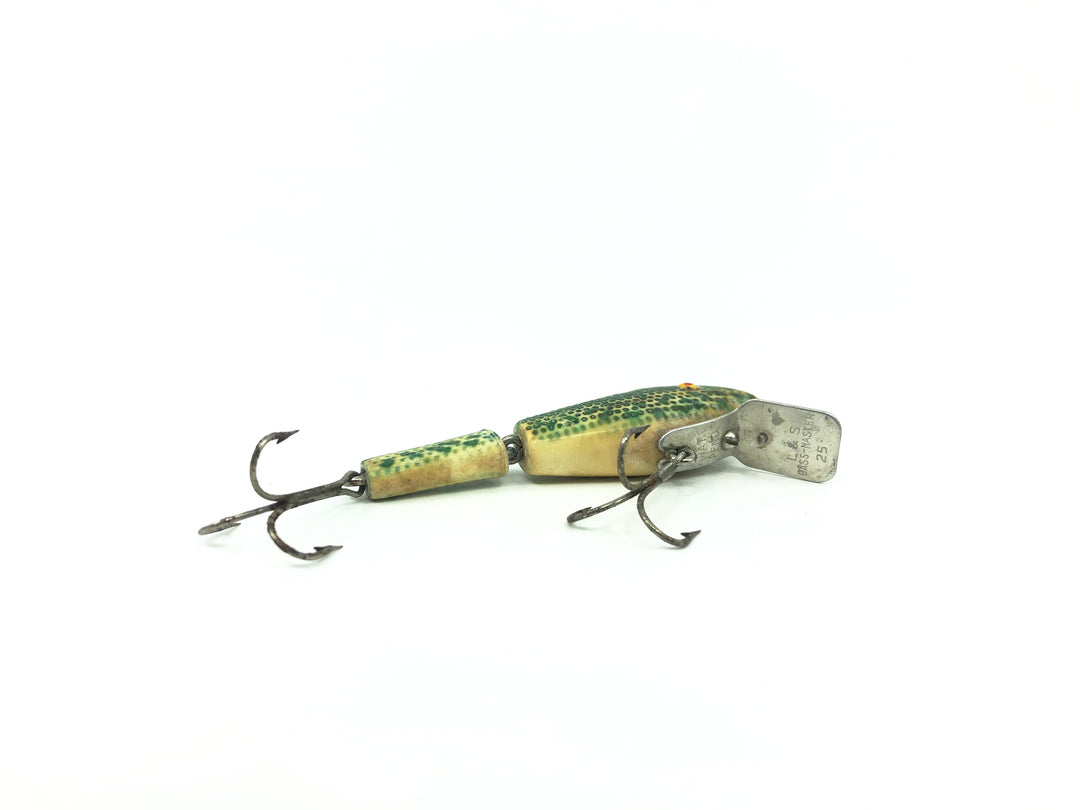 L & S Minnow Bass-Master Model 15, Green Back/Speckled Color, Opaque Eyes