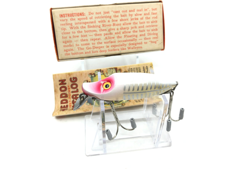 Heddon River Runt Spook Sinker 9110-XRW White Shore Color with Box / Catalog