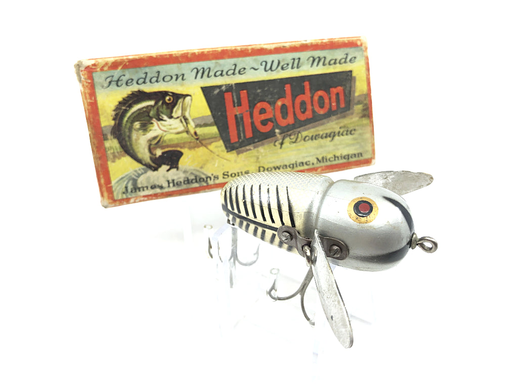 Heddon Crazy Crawler 2120 XRS Silver Shore Color with Box Nice Combo