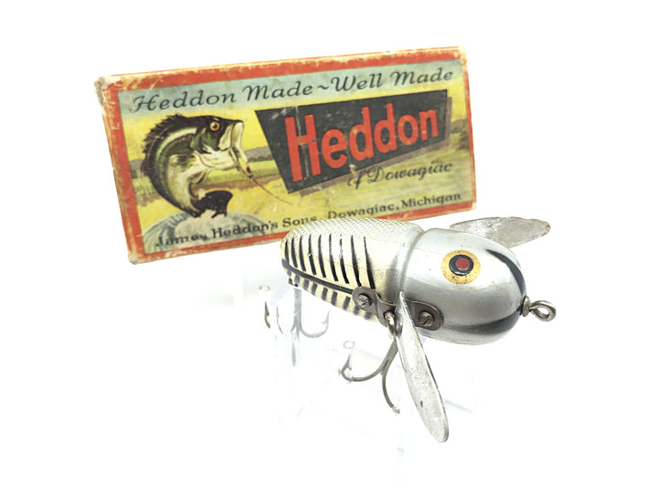 Heddon Crazy Crawler 2120 XRS Silver Shore Color with Box Nice Combo