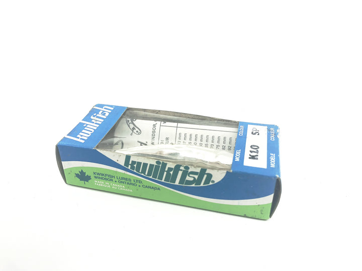 Pre Luhr-Jensen Kwikfish K10 SP Silver Plate Color New in Box Old Stock