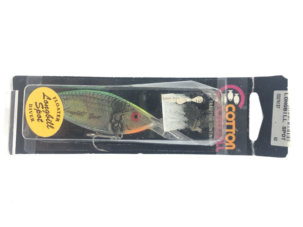 Cotton Cordell Longbill spot and Green Sparkles Color