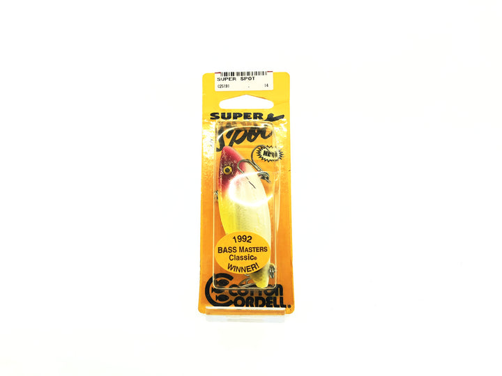 Cotton Cordell Super Spot 1992 Bass Master Edition Red Head Yellow Body Color with Card