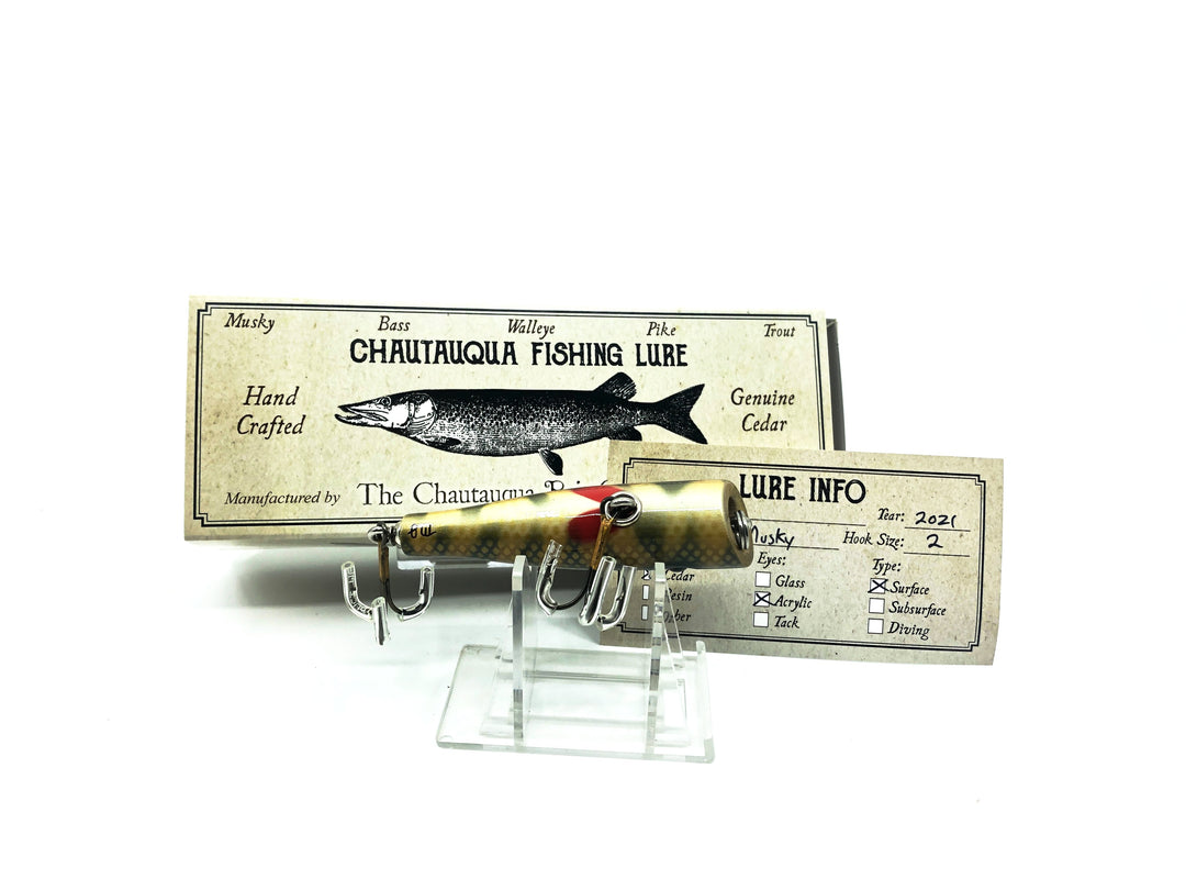 Chautauqua Custom Popper in Tiger Musky Color