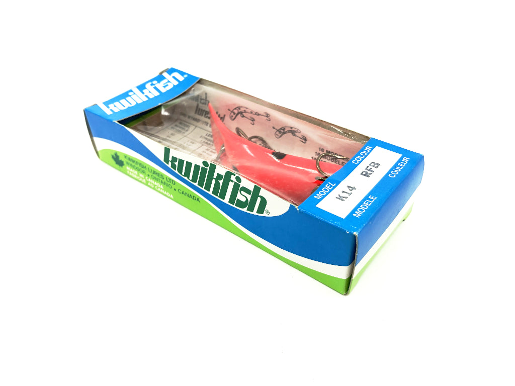 Kwikfish K14 RFB Red Fluorescent Black Spots Color New in Box Old Stock