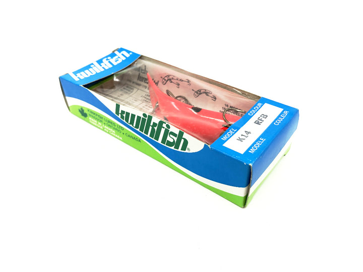 Kwikfish K14 RFB Red Fluorescent Black Spots Color New in Box Old Stock